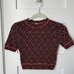 Free People Intimately Diamond Pattern Crop Top size XS